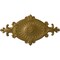 Ekena Millwork Quentin Ceiling Medallion, Hand-Painted Gold, 23 1/2"W x 12 1/4"H x 1 1/2"P CM23RO1GLS - alternate 1